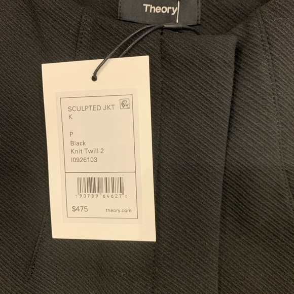 Theory Sculpted Knit Twill 2 Jacket, Black, Women's, Xs